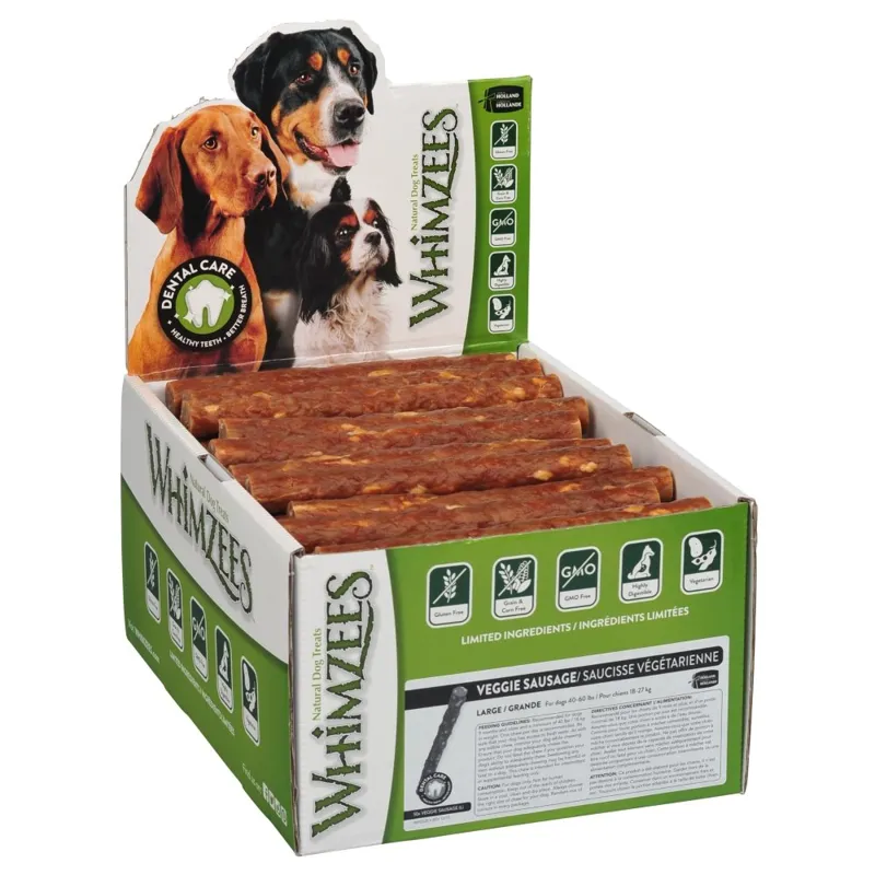 Whimzees Veggie Sausage Single Large Dog Treat