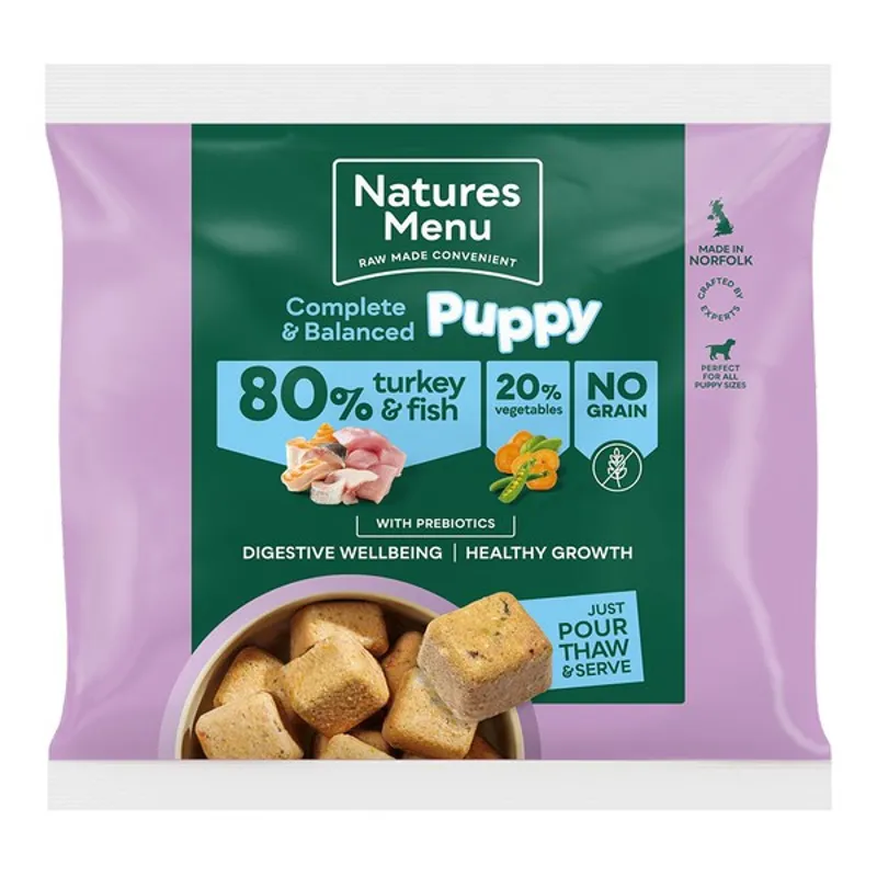 Natures Menu Country Hunter Puppy Turkey and Fish Raw Nuggets