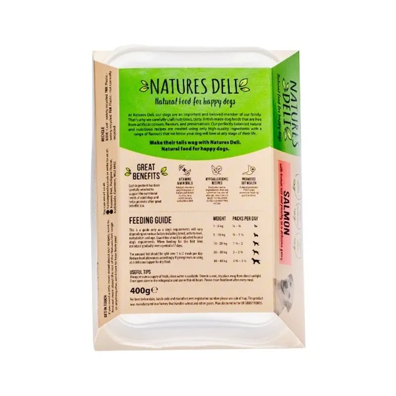 Natures Deli Salmon 400g tray-1