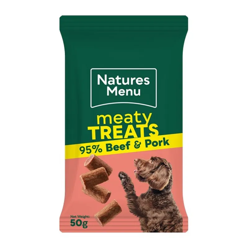 Natures Menu Dog Treats with Beef and Pork 50g