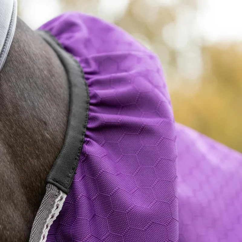DefenceX Shield 100g Turnout Rug With Detachable Neck - Purple-3