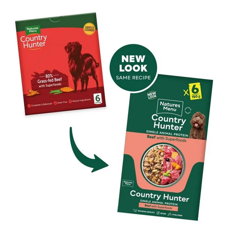 NATURES MENU COUNTRY HUNTER BEEF POUCHES