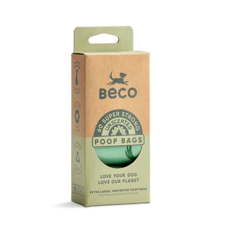 Beco Unscented Poop Bag Rolls 60 bags 