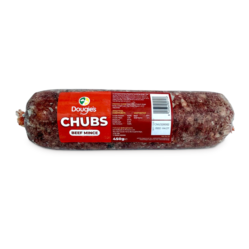 Dougies Beef Mince Chubs 450g