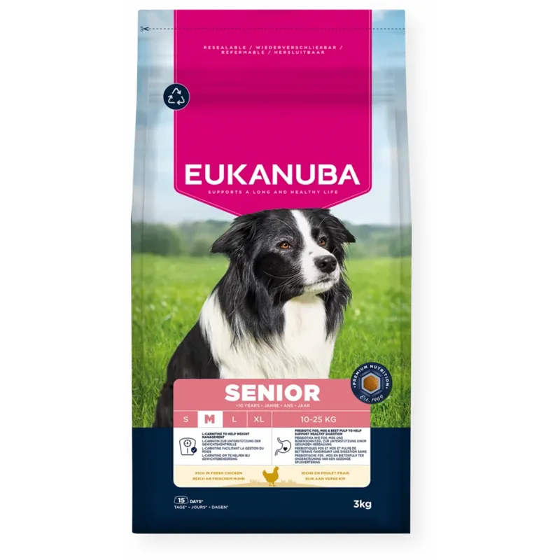 Eukanuba Caring Senior Medium Breed Chicken 12kg