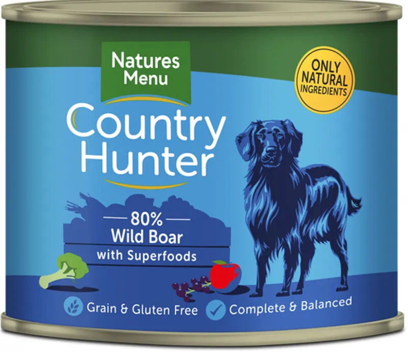 Natures Menu Country Hunter Wild Boar Tins 600g